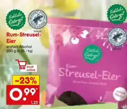 Netto Marken-Discount Fröhliche Osterzeit Rum-Streusel- Eier Angebot