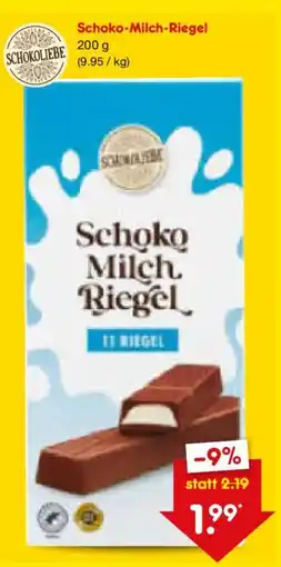 Netto Marken-Discount SCHOKOLIEBE Schoko Milch Riegel Angebot