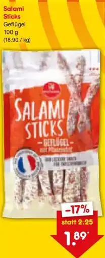 Netto Marken-Discount Salami Sticks Geflügel Angebot
