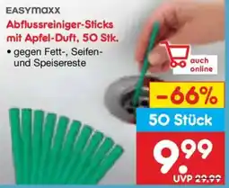 Netto Marken-Discount EASYMAXX Abflussreiniger-Sticks mit Apfel-Duft, 50 Stk. Angebot