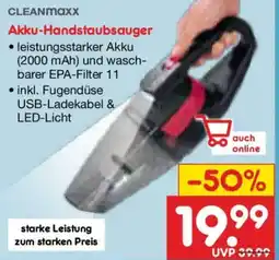 Netto Marken-Discount CLEANMaxx Akku-Handstaubsauger Angebot
