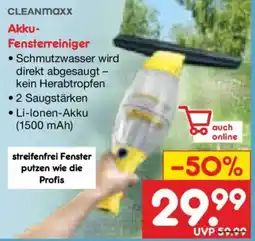 Netto Marken-Discount CLEANMAXX Akku- Fensterreiniger Angebot
