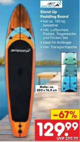 Netto Marken-Discount ART SPORT Stand Up Paddling Board Angebot