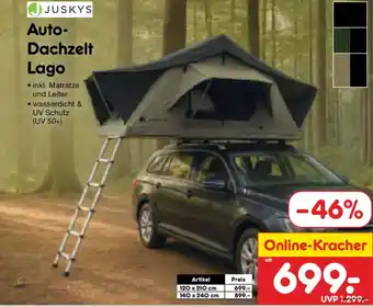 Netto Marken-Discount JUSKYS Auto- Dachzelt Lago Angebot