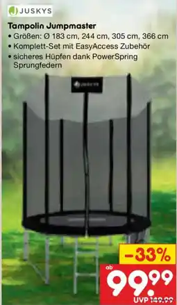 Netto Marken-Discount JUSKYS Tampolin Jumpmaster Angebot