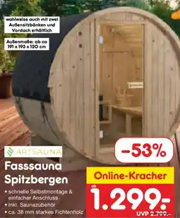 Netto Marken-Discount ARTSAUNA Fasssauna Spitzbergen Angebot