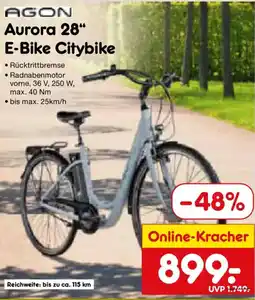 Netto Marken-Discount AGON Aurora 28" E-Bike Citybike Angebot