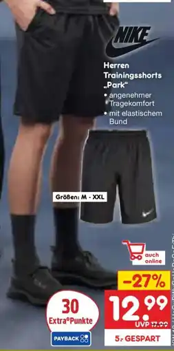 Netto Marken-Discount NIKE Herren Trainingsshorts „Park" Angebot