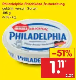 Netto Marken-Discount Philadelphia Frischkäse-/zubereitung Angebot