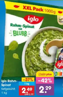 Netto Marken-Discount iglo Rahm- Spinat Angebot