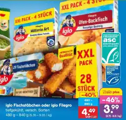 Netto Marken-Discount iglo Fischstäbchen oder iglo Filegro Angebot