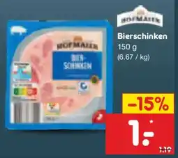 Netto Marken-Discount Hofmaier Bierschinken Angebot