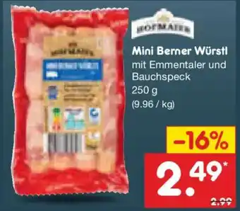 Netto Marken-Discount Hofmaier Mini Berner Würstl Angebot