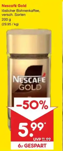 Netto Marken-Discount Nescafé Gold löslicher Bohnenkaffee Angebot