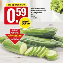 WEZ Gut & Günstig Niederländische Salatgurken Angebot