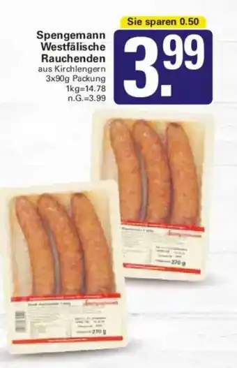 WEZ Spengemann Westfälische Rauchenden Angebot