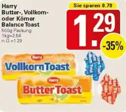 WEZ Harry Butter-, Vollkorn oder Körner Balance Toast Angebot