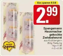 WEZ Spengemann Hausmacher gekochte Zwiebelwurst Angebot