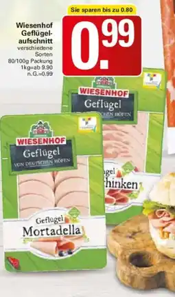WEZ Wiesenhof Geflügel aufschnitt Angebot