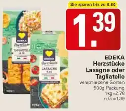 WEZ EDEKA Herzstücke Lasagne oder Tagliatelle Angebot