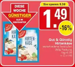 WEZ Gut & Günstig Hirtenkäse Angebot