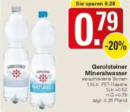 WEZ Gerolsteiner Mineralwasser Angebot