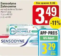 WEZ Sensodyne Zahncreme Angebot