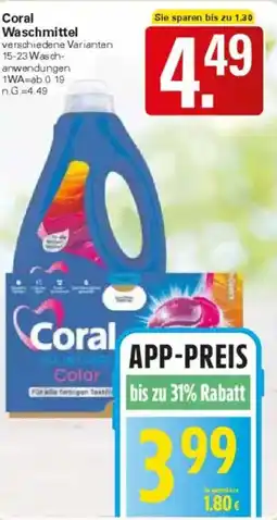 WEZ Coral Waschmittel Angebot