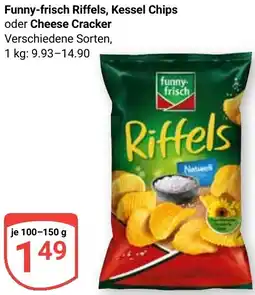 Globus Funny-frisch Riffels, Kessel Chips oder Cheese Cracker Angebot