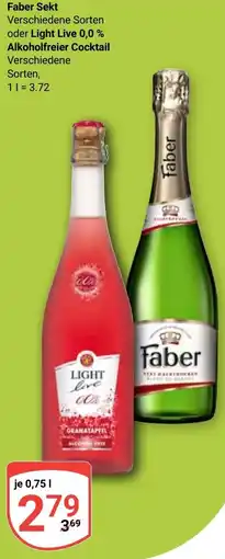 Globus Faber Sekt oder Light Live 0,0% Alkoholfreier Cocktail Angebot