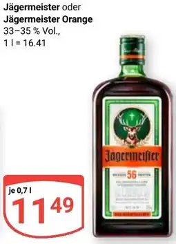 Globus Jägermeister oder Jägermeister Orange Angebot