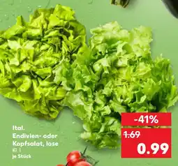 Kaufland Ital. Endivien oder Kopfsalat, lose Angebot