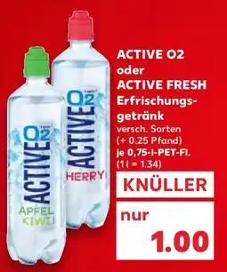 Kaufland ACTIVE 02 oder ACTIVE FRESH Erfrischungs getränk Angebot