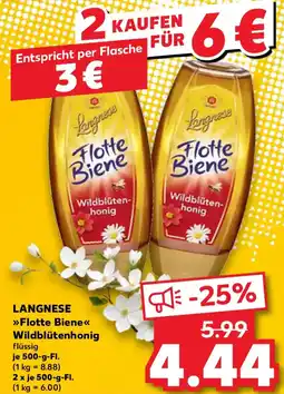 Kaufland LANGNESE Flotte Biene Wildblütenhonig Angebot