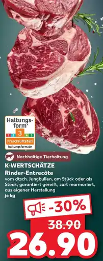 Kaufland K-WERTSCHÄTZE Rinder-Entrecôte Angebot