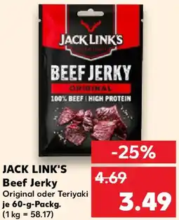 Kaufland JACK LINK'S Beef Jerky Angebot