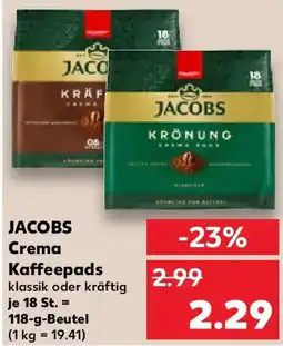Kaufland JACOBS Crema Kaffeepads Angebot