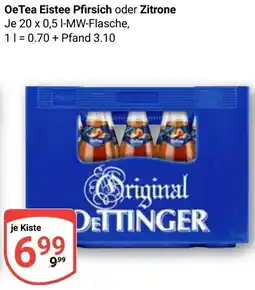 Globus OeTea Eistee Pfirsich oder Zitrone Angebot