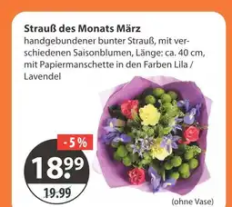 V Markt Strauß des monats märz Angebot