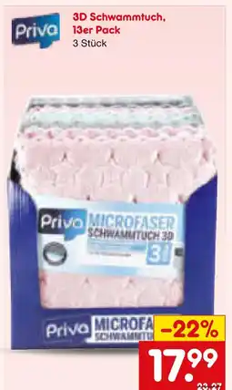 Netto Marken-Discount Priva 3d schwammtuch Angebot