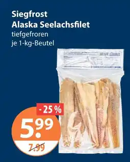 V Markt Siegfrost alaska seelachsfilet Angebot
