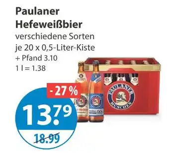 V Markt Paulaner hefeweißbier Angebot