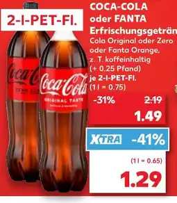 Kaufland Coca-cola cola original oder zero Angebot