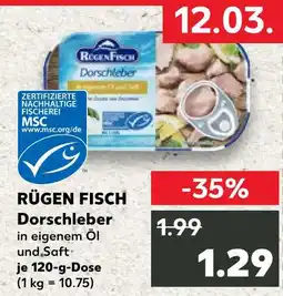 Kaufland Rügen fisch dorschleber Angebot