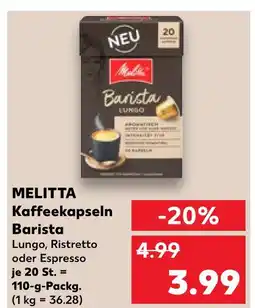 Kaufland Melitta kaffeekapseln barista lungo Angebot