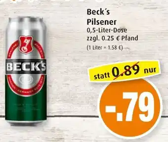 Markant Beck's Pilsener 0,5L Angebot