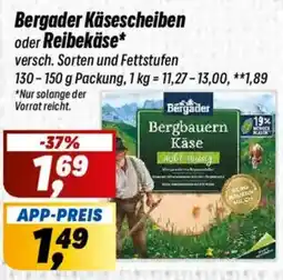 Simmel Bergader Käsescheiben oder Reibekäse Angebot