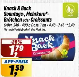 Simmel Knack & Back Sonntags-, Mehrkorn- Brötchen oder Croissants Angebot