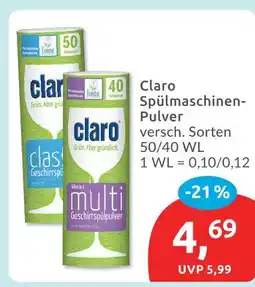 Budni Claro classic geschirrspülpulver Angebot