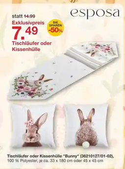 Möbelzentrum Pforzheim Esposa tischläufer oder kissenhülle 'bunny' Angebot